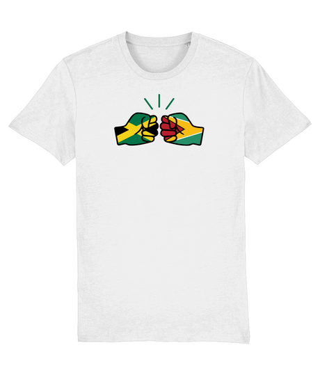 We Run Tings, Jamaica & Guyana, Men's, Dual Parentage, Organic Ring Spun Cotton T-Shirt, Outline