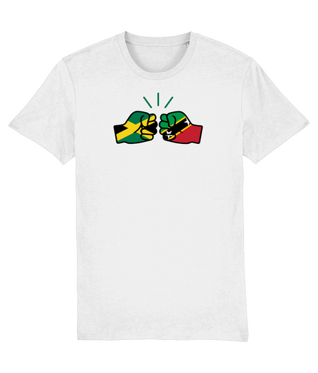 We Run Tings, Jamaica & St. Kitts, Men's, Dual Parentage, Organic Ring Spun Cotton T-Shirt, Outline