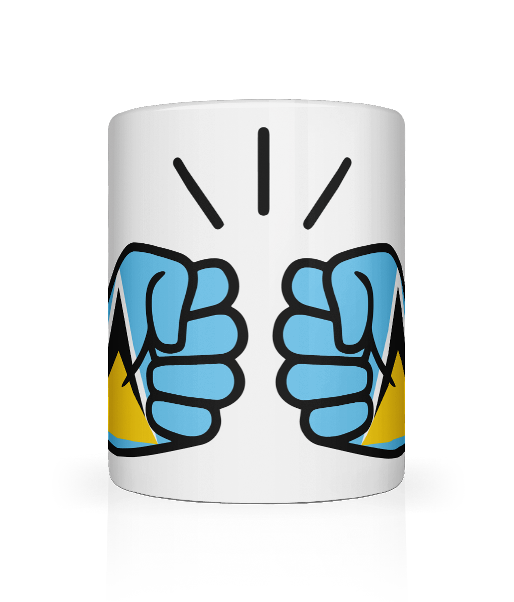 We Run Tings, St. Lucia, Tea, Coffee Ceramic Mug, Cup, White, 11oz