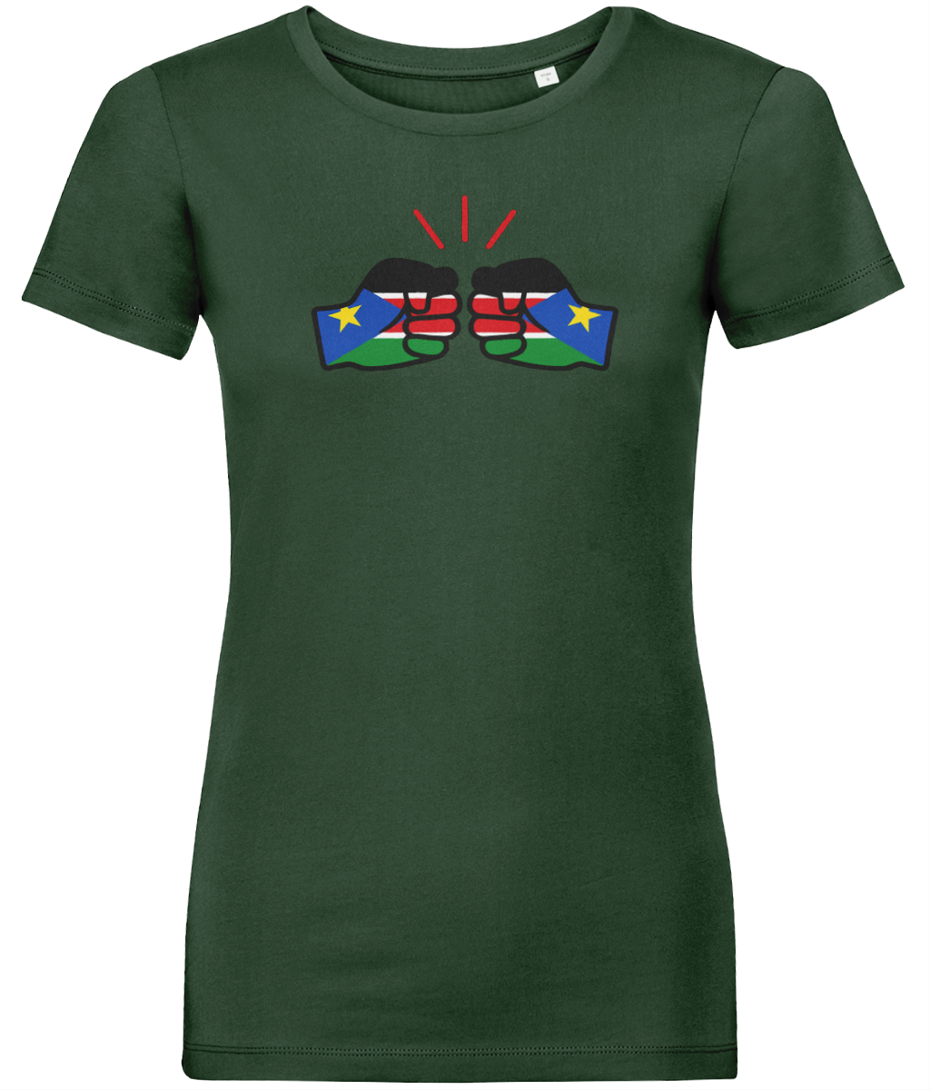 We Run Tings, South Sudan, Women's, Organic Ring Spun Cotton, Contemporary Shaped Fit T-Shirt