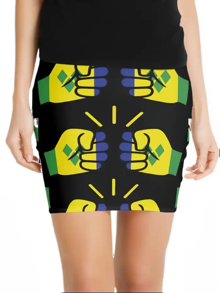 We Run Tings, St.Vincent, Black, Mini Skirt