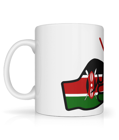 We Run Tings, Kenya, Tea, Coffee Ceramic Mug, Cup, White, 11oz