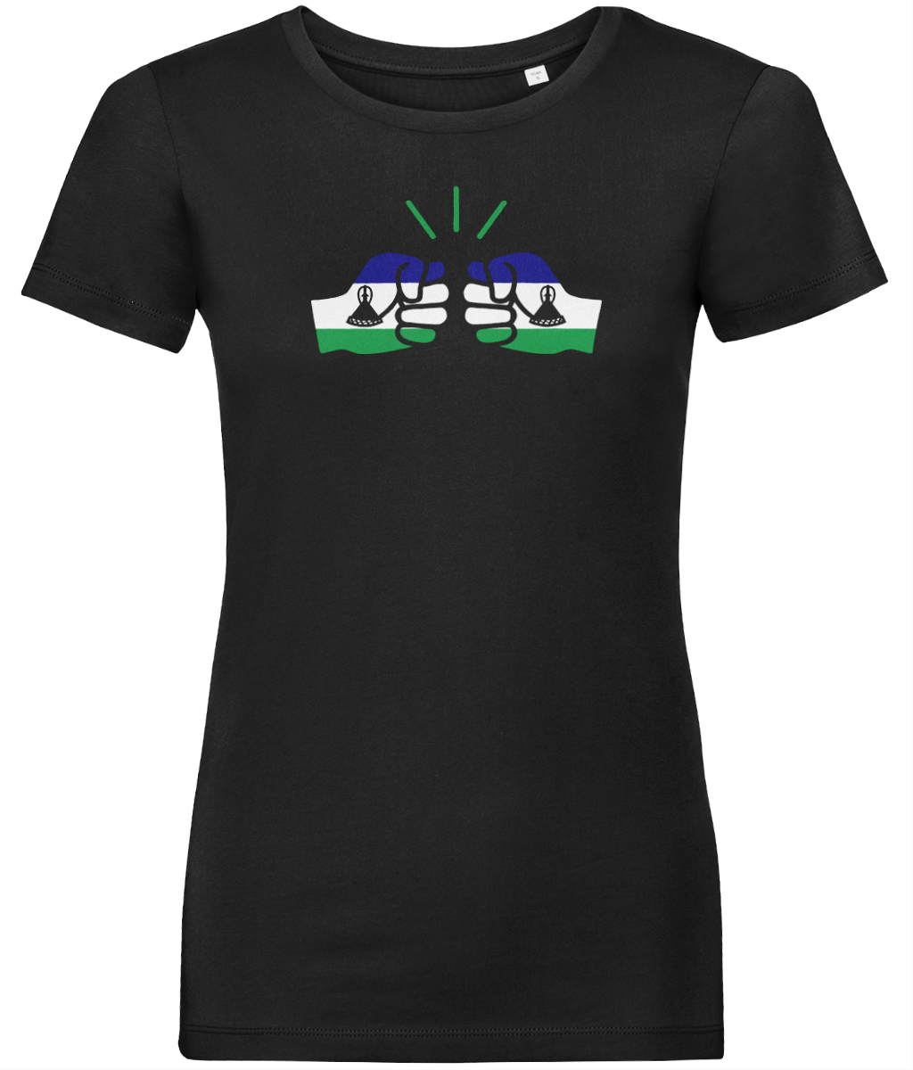 We Run Tings, Lesotho, Women's, Organic Ring Spun Cotton, Contemporary Shaped Fit T-Shirt