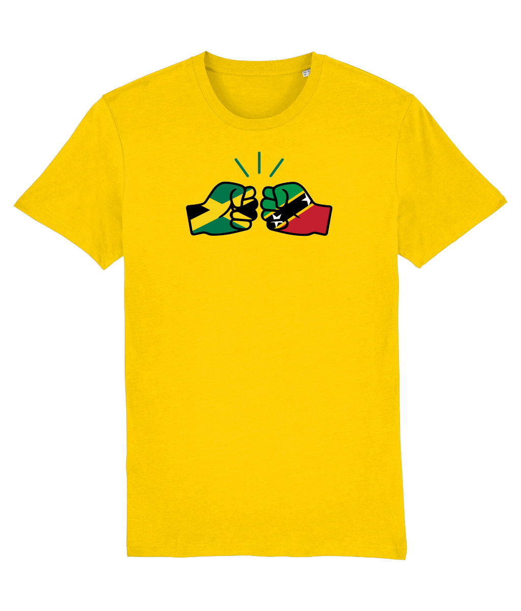 We Run Tings, Jamaica & St. Kitts, Men's, Dual Parentage, Organic Ring Spun Cotton T-Shirt, Outline