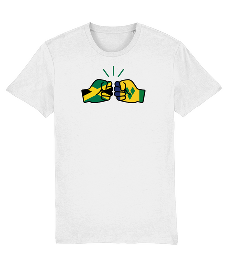 We Run Tings, Jamaica & St. Vincent, Men's, Dual Parentage, Organic Ring Spun Cotton T-Shirt, Outline