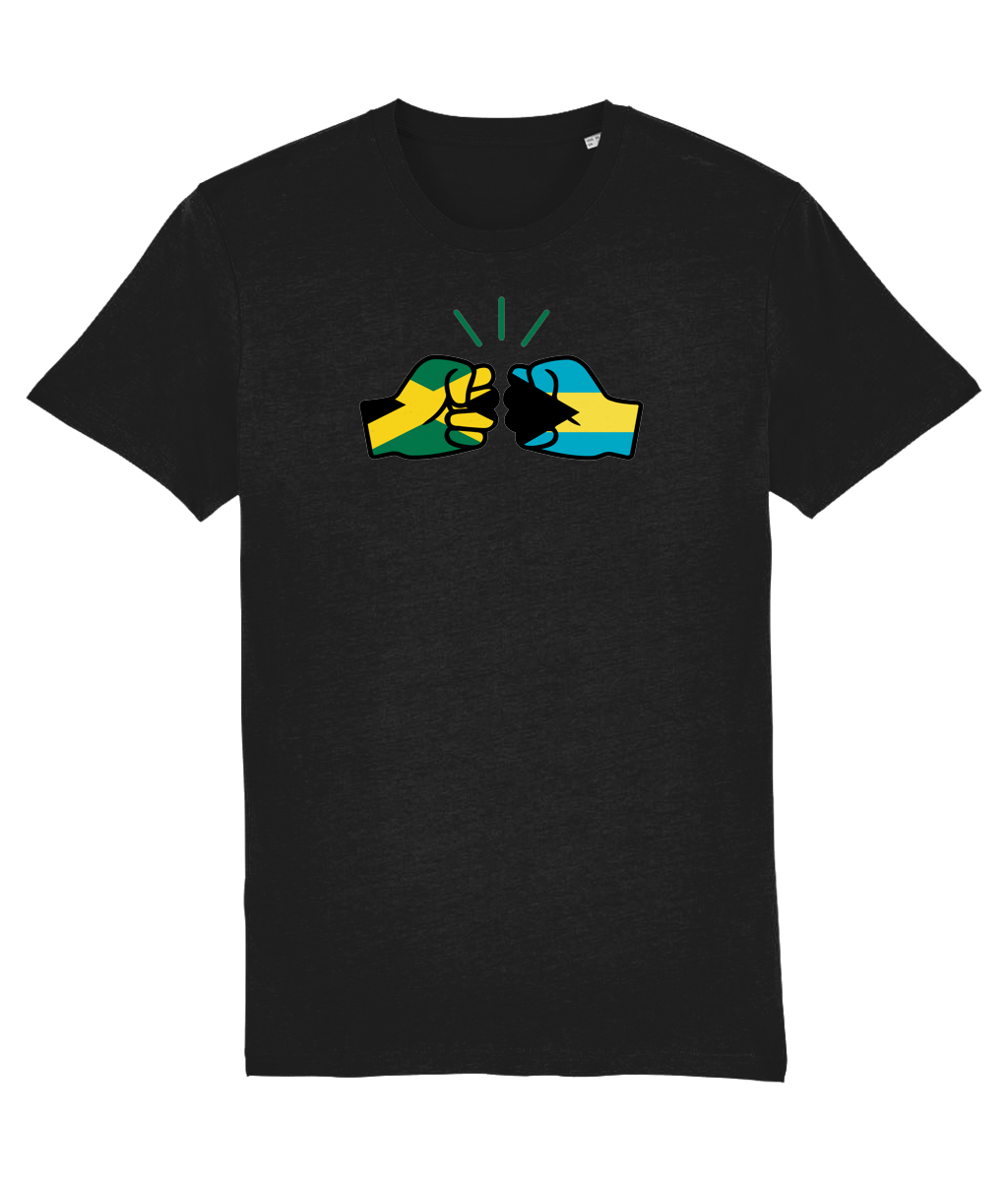 We Run Tings, Jamaica & Bahamas, Dual Parentage, Men's, Organic Ring Spun Cotton T-Shirt, Outline