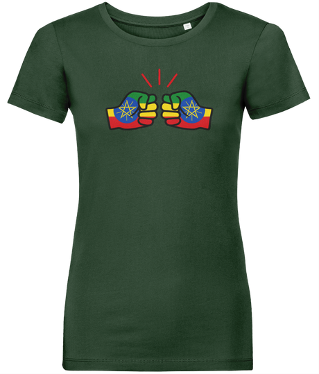 We Run Tings, Ethiopia, Women's, Organic Ring Spun Cotton, Contemporary Shaped Fit T-Shirt