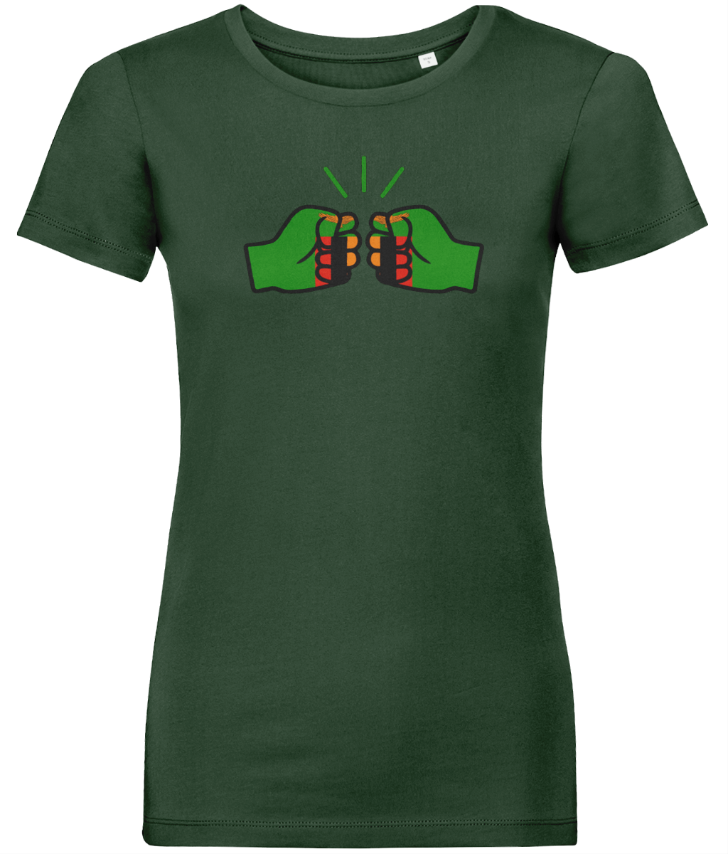We Run Tings, Zambia, Women's, Organic Ring Spun Cotton, Contemporary Shaped Fit T-Shirt