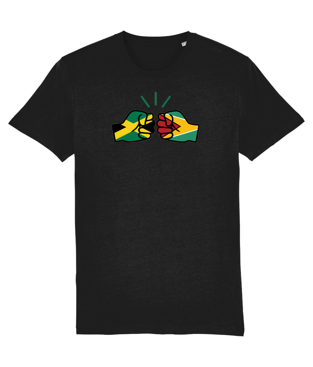 We Run Tings, Jamaica & Guyana, Men's, Dual Parentage, Organic Ring Spun Cotton T-Shirt, Outline