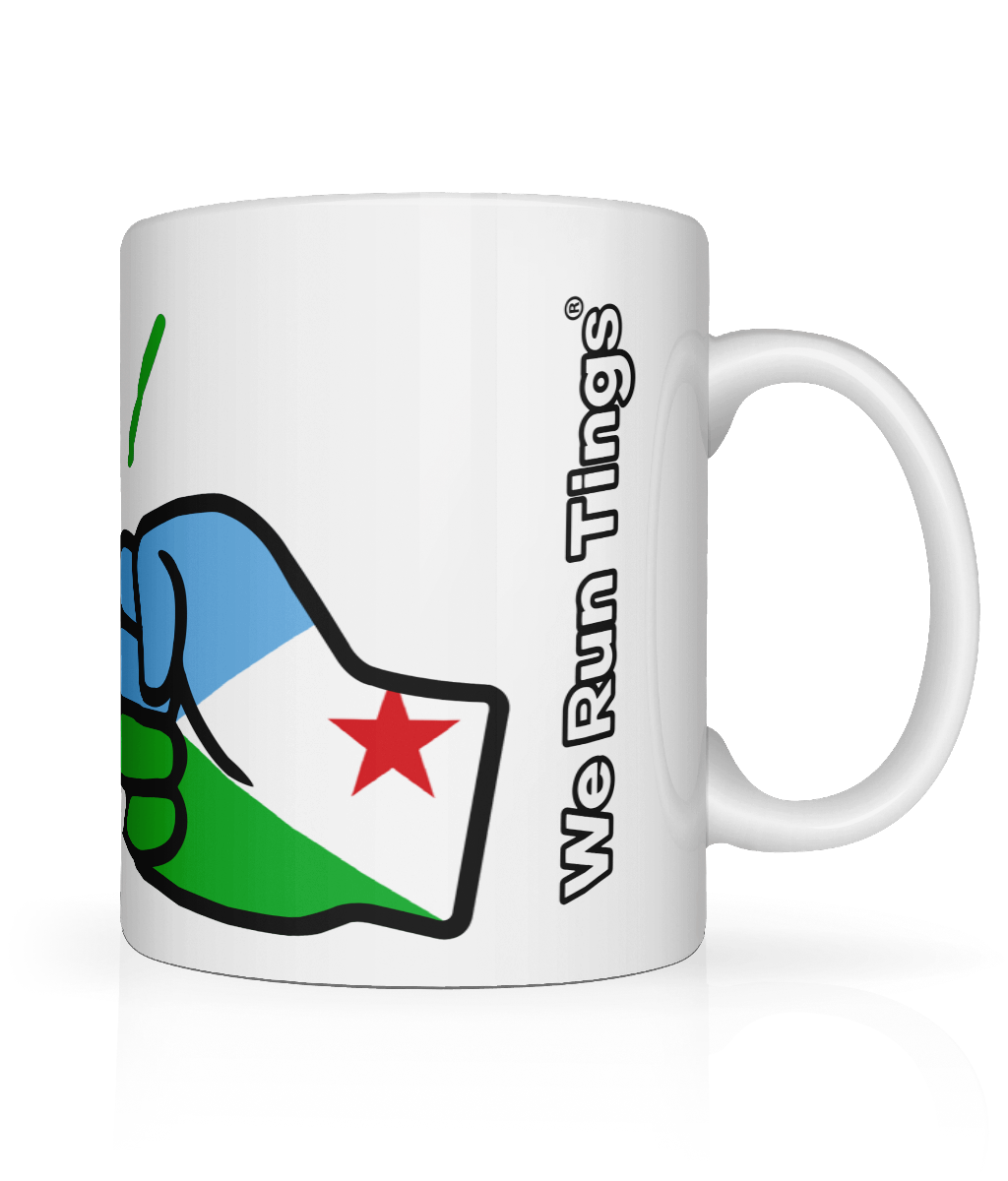 We Run Tings, Djibouti, Tea, Coffee Ceramic Mug, Cup, White, 11oz