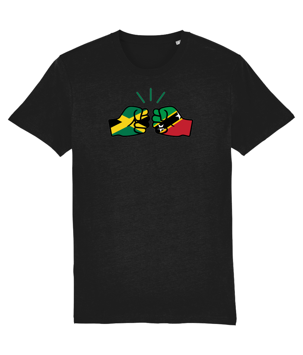 We Run Tings, Jamaica & St. Kitts, Men's, Dual Parentage, Organic Ring Spun Cotton T-Shirt, Outline
