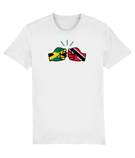 We Run Tings, Jamaica & Trinidad & Tobago, Men's, Dual Parentage, Organic Ring Spun Cotton T-Shirt, Outline