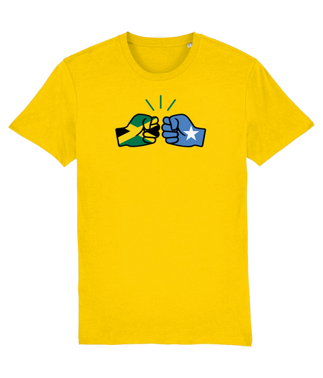 We Run Tings, Jamaica & Somalia, Men's, Dual Parentage, Organic Ring Spun Cotton T-Shirt, Outline