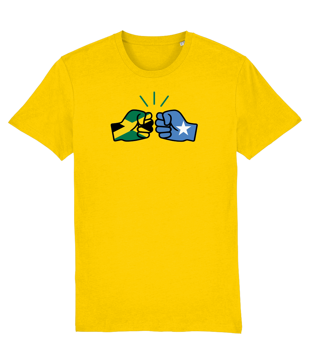 We Run Tings, Jamaica & Somalia, Men's, Dual Parentage, Organic Ring Spun Cotton T-Shirt, Outline