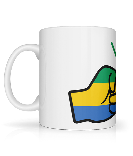 We Run Tings, Gabon, Tea, Coffee Ceramic Mug, Cup, White, 11oz