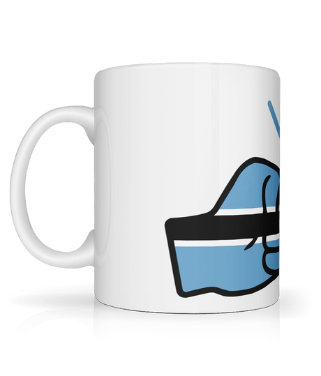 We Run Tings, Botswana, Tea, Coffee Ceramic Mug, Cup, White, 11oz