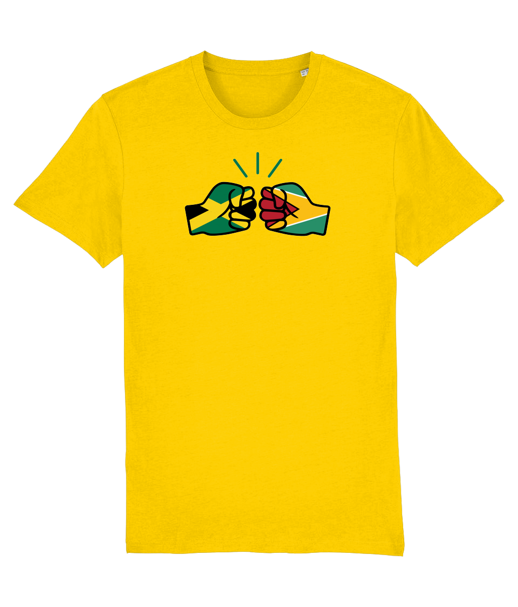 We Run Tings, Jamaica & Guyana, Men's, Dual Parentage, Organic Ring Spun Cotton T-Shirt, Outline