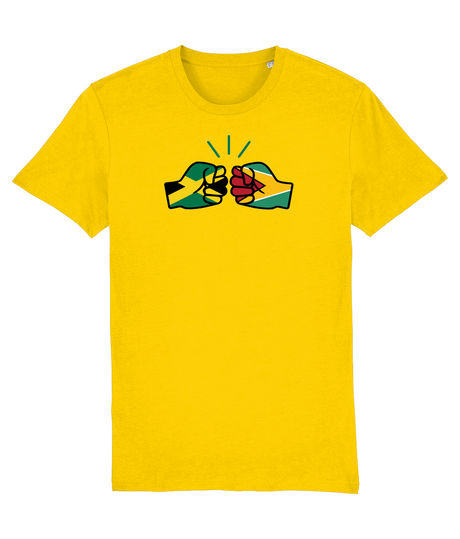 We Run Tings, Jamaica & Guyana, Men's, Dual Parentage, Organic Ring Spun Cotton T-Shirt, Outline