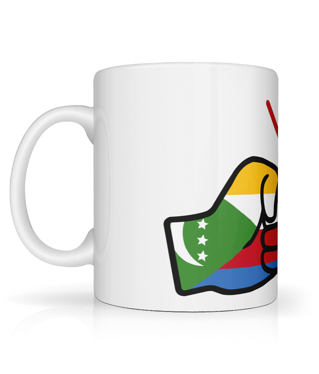 We Run Tings, Comoros, Tea, Coffee Ceramic Mug, Cup, White, 11oz