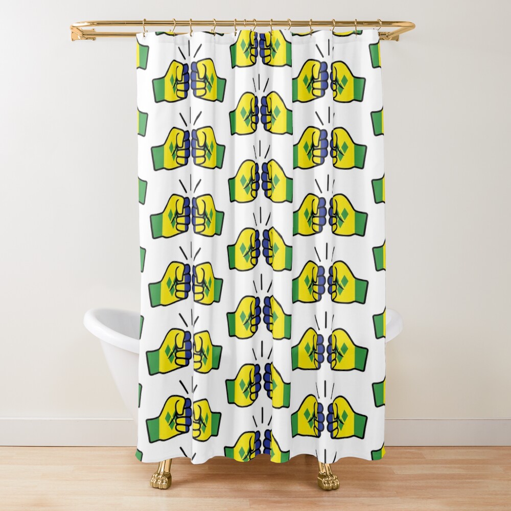 We Run Tings, St. Vincent, Shower Curtain, 71" x 74" (180 x 188 cm)