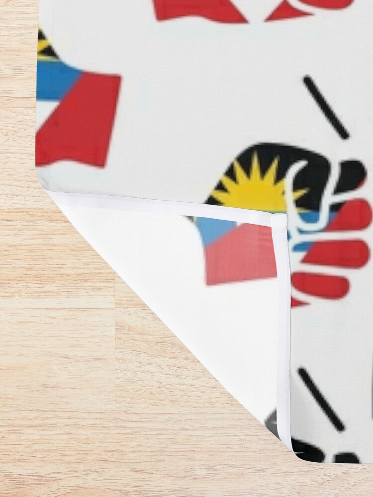 We Run Tings, Antigua and Barbuda, Shower Curtain, 71" x 74" (180 x 188 cm)