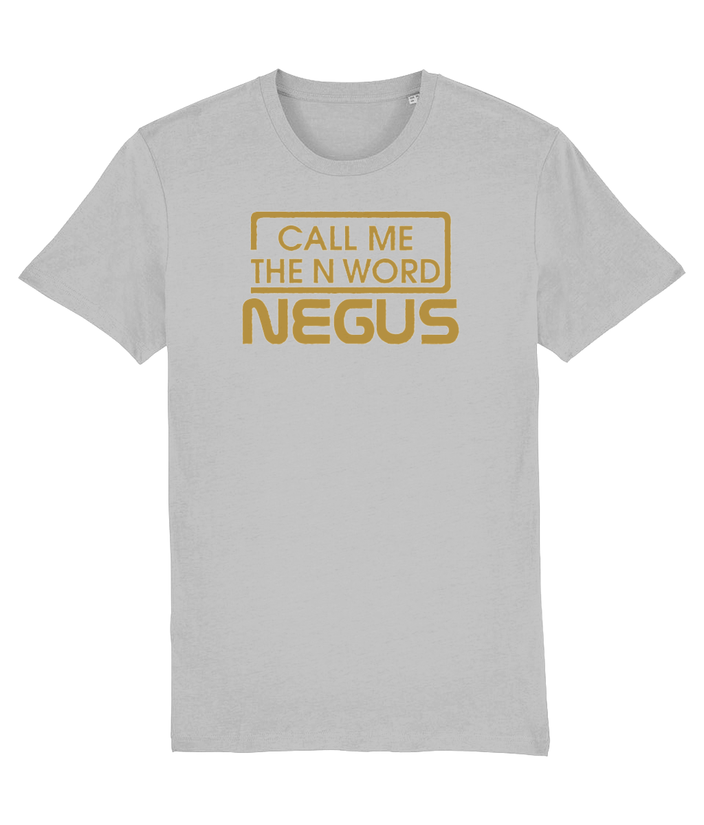 Call Me The N Word Negus, Men's, Organic Ring Spun Cotton T-Shirt, Gold Logo