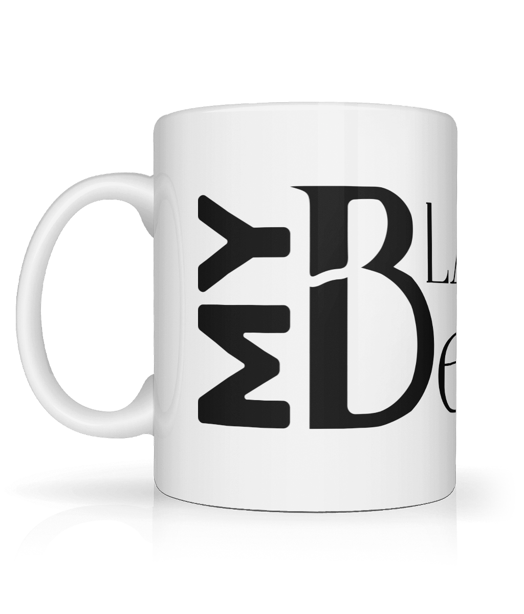 My Black Is Beautiful, Tea, Coffee Ceramic Mug, Cup, Black Logo, White, 11oz