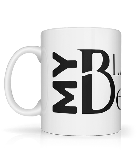 My Black Is Beautiful, Tea, Coffee Ceramic Mug, Cup, Black Logo, White, 11oz