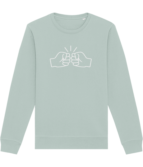 We Run Tings, Original, White Logo, Organic Ring-Spun Combed Cotton Sweatshirt
