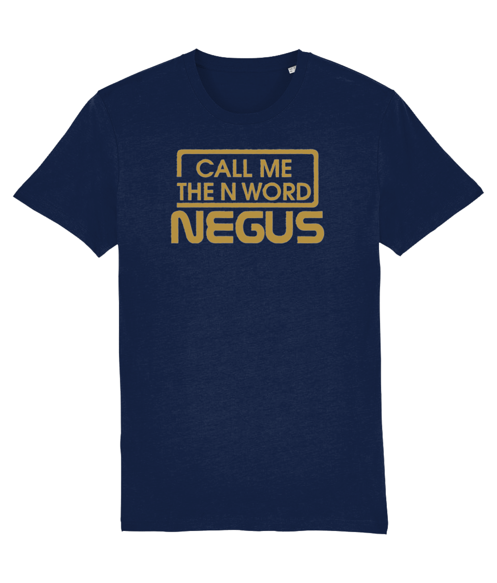 Call Me The N Word Negus, Men's, Organic Ring Spun Cotton T-Shirt, Gold Logo