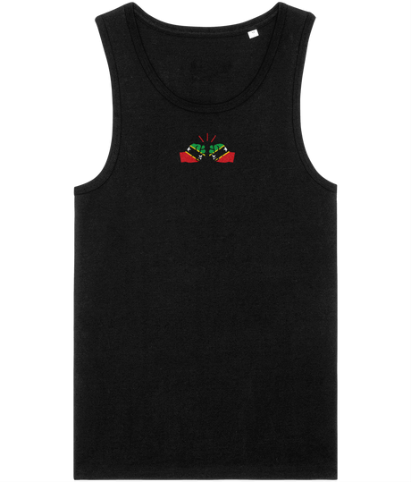 We Run Tings, St. Kitts and Nevis, Men's, Organic Cotton, Tank/Vest Top, Small Centre Logo