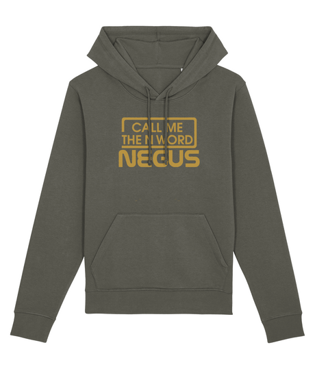 Call Me The N Word Negus Organic Ring-Spun Combed Cotton Hoodie, Gold Logo, Various Colours