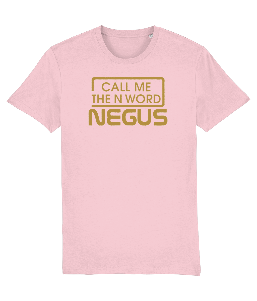 Call Me The N Word Negus, Men's, Organic Ring Spun Cotton T-Shirt, Gold Logo