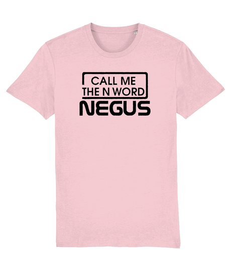 Call Me The N Word Negus, Men's, Organic Ring Spun Cotton T-Shirt, Black Logo