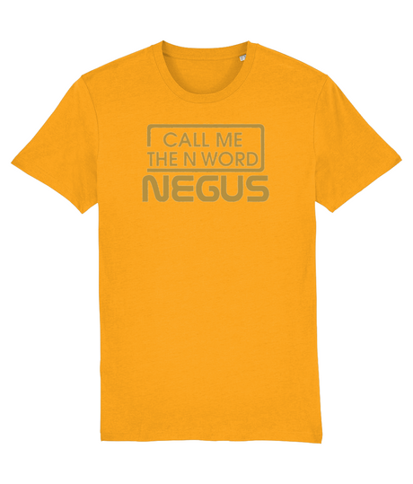 Call Me The N Word Negus, Men's, Organic Ring Spun Cotton T-Shirt, Gold Logo
