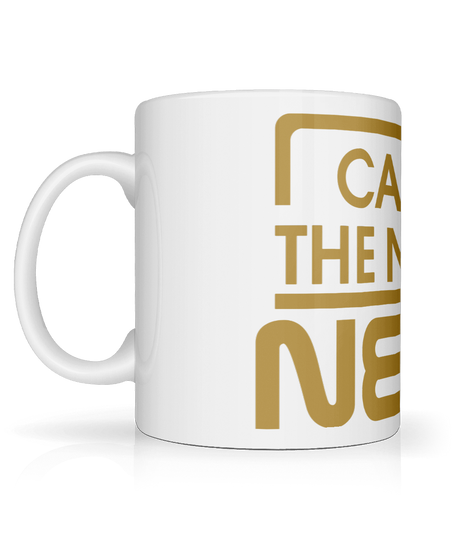 Call Me The N Word Negus, Tea, Coffee Ceramic Mug, Cup, Gold Logo, White, 11oz