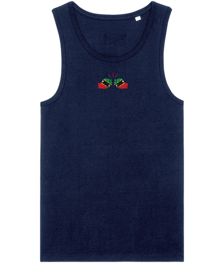 We Run Tings, St. Kitts and Nevis, Men's, Organic Cotton, Tank/Vest Top, Small Centre Logo