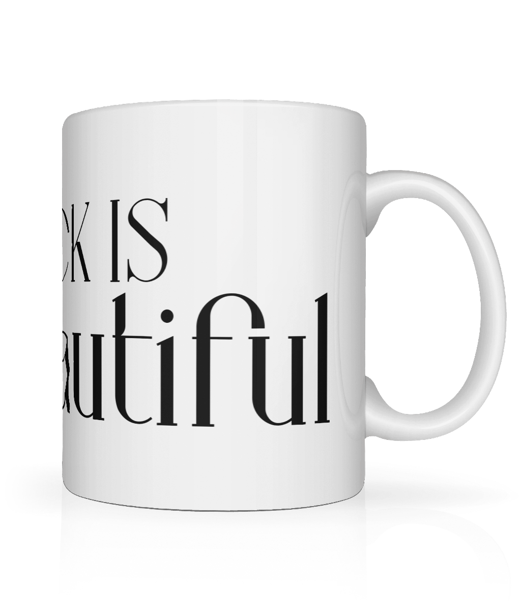 My Black Is Beautiful, Tea, Coffee Ceramic Mug, Cup, Black Logo, White, 11oz
