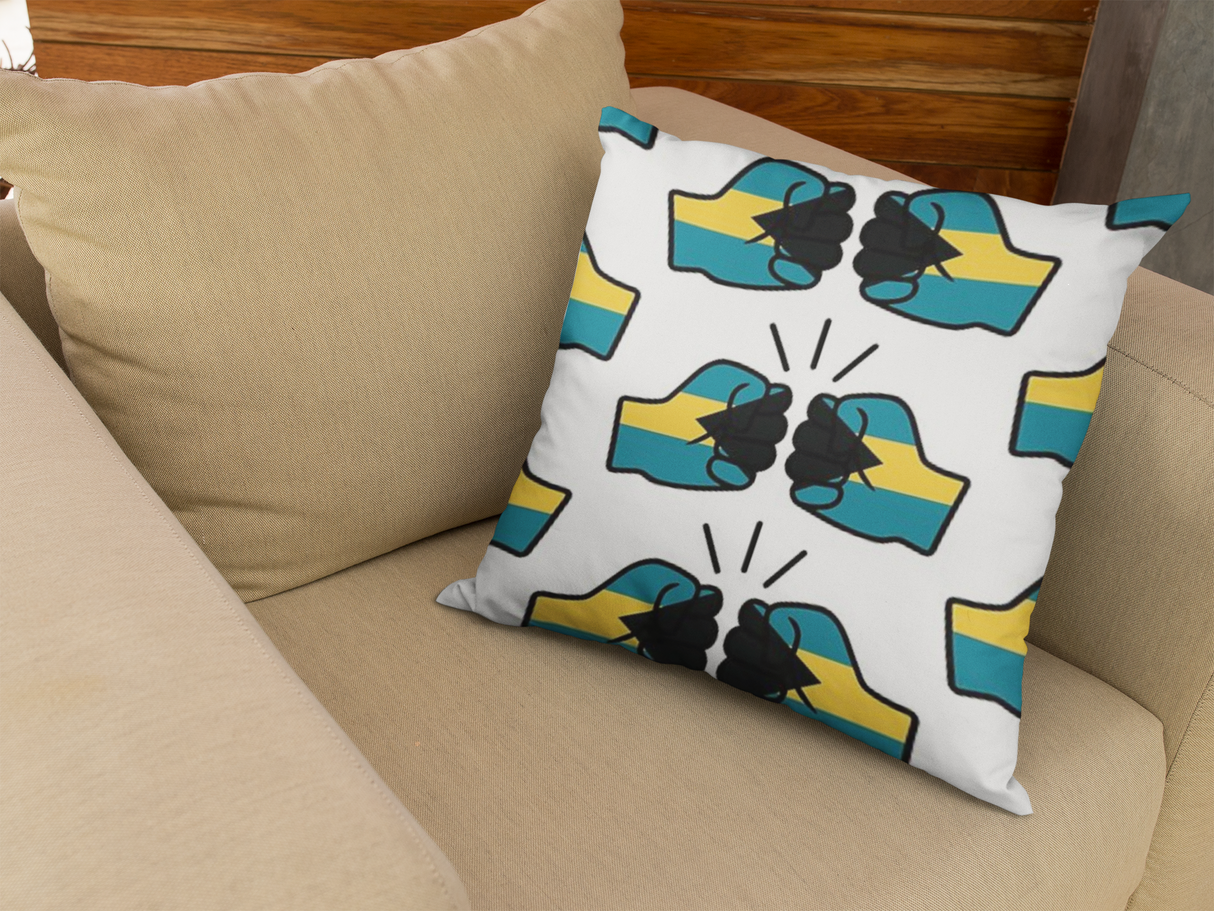 We Run Tings, Bahamas, Throw, Pillow, Cushion, White, 40 x 40cm