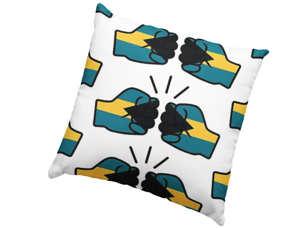 We Run Tings, Bahamas, Throw, Pillow, Cushion, White, 40 x 40cm