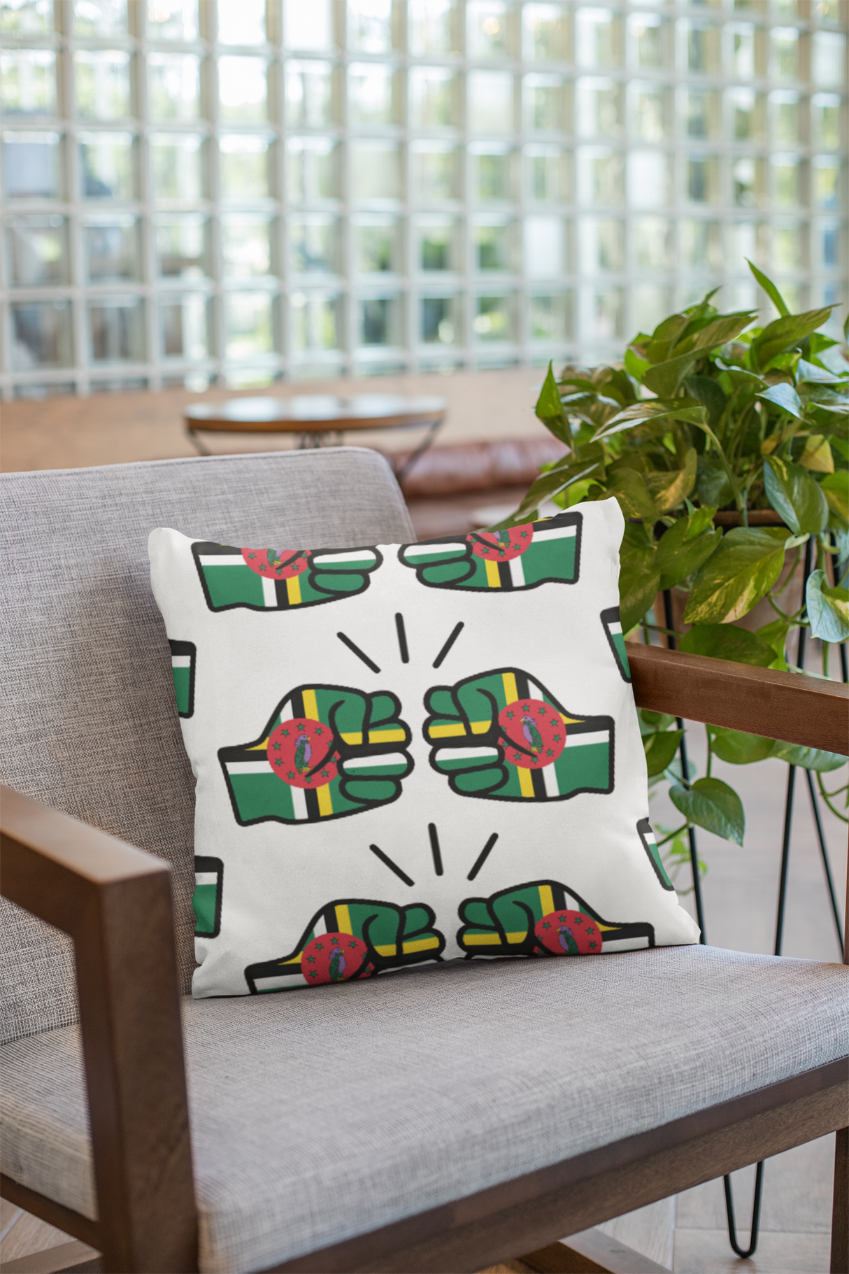 We Run Tings, Dominica, Throw, Pillow, Cushion, White, 40 x 40cm