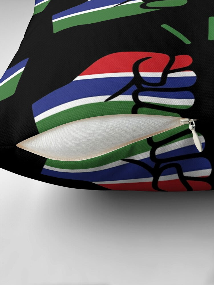 We Run Tings, Gambia, Throw, Pillow, Cushion, Black, 40 x 40cm