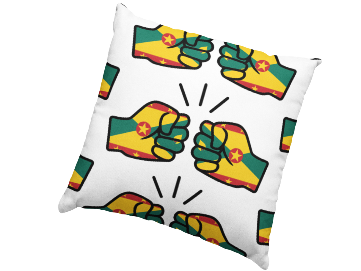 We Run Tings, Grenada, Throw, Pillow, Cushion, White, 40 x 40cm