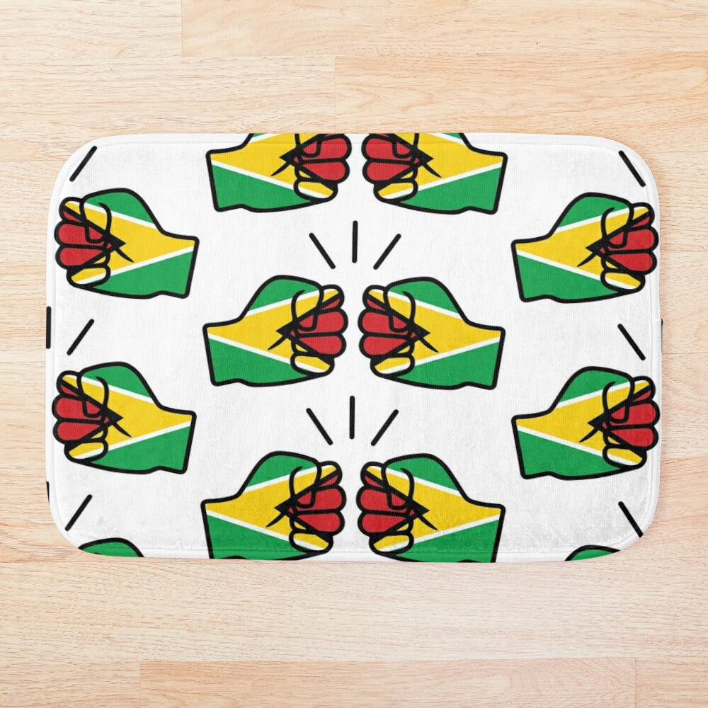 We Run Tings, Guyana, Bath & Shower Mat, Foam, Non Slip, Various Sizes