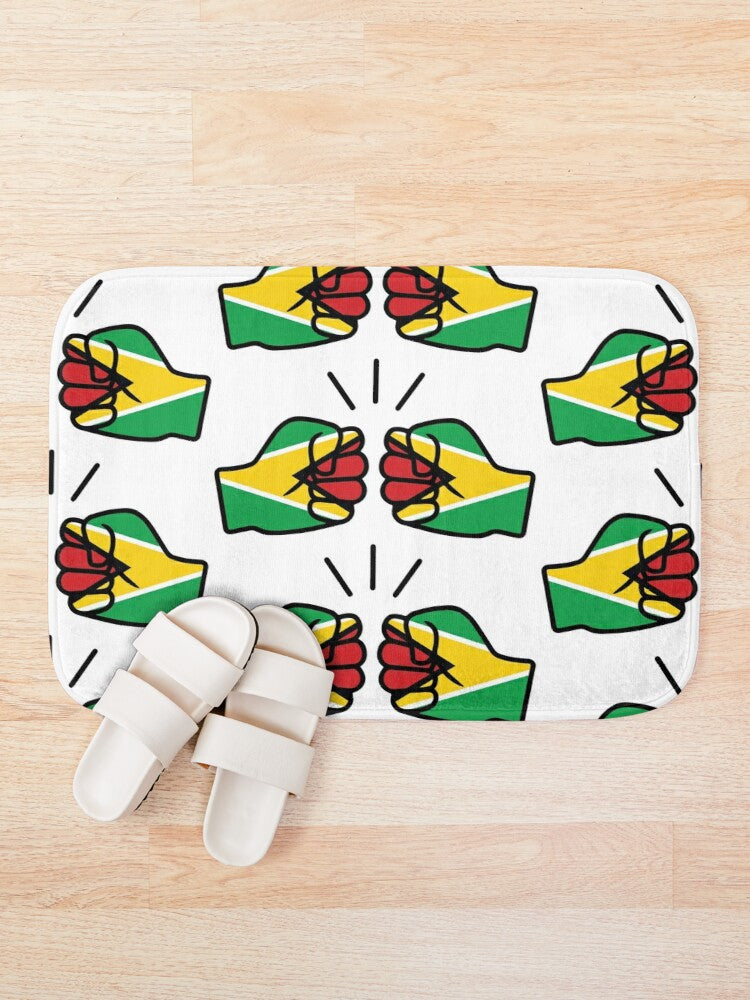 We Run Tings, Guyana, Bath & Shower Mat, Foam, Non Slip, Various Sizes