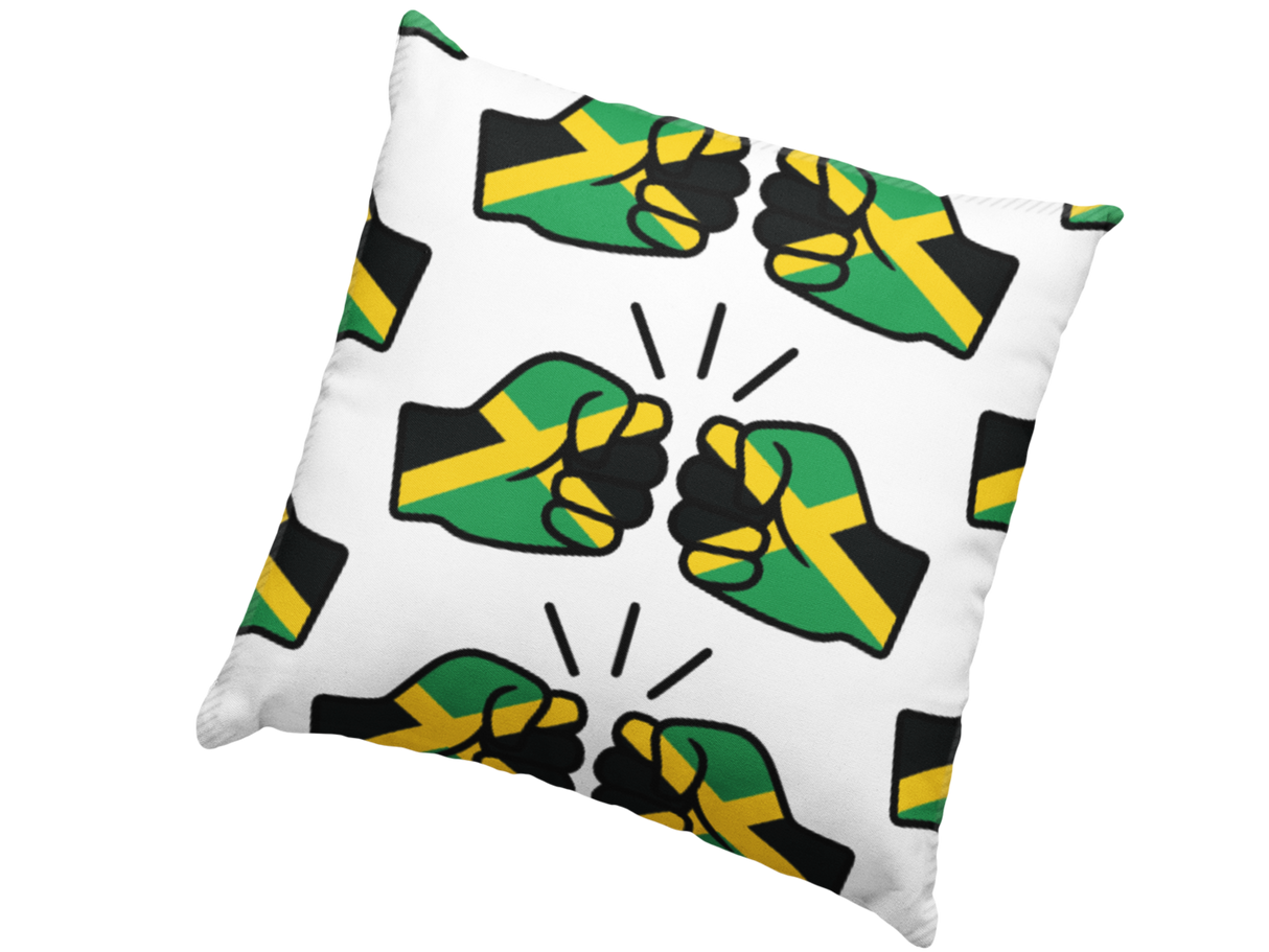 We Run Tings, Jamaica, Throw Pillow, Cushion, White, 40 x 40cm