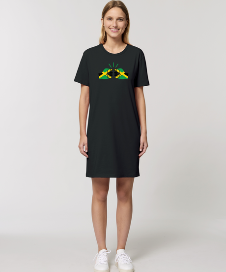 We Run Tings, Jamaica, Organic Cotton T-Shirt Dress