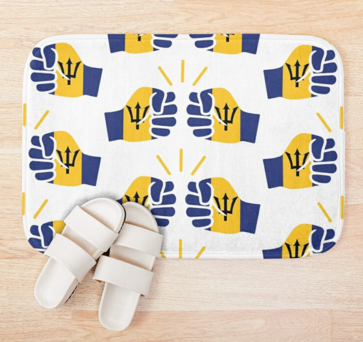 We Run Tings, Barbados, Shower Curtain, 71 x 74" (180 x 188 cm)