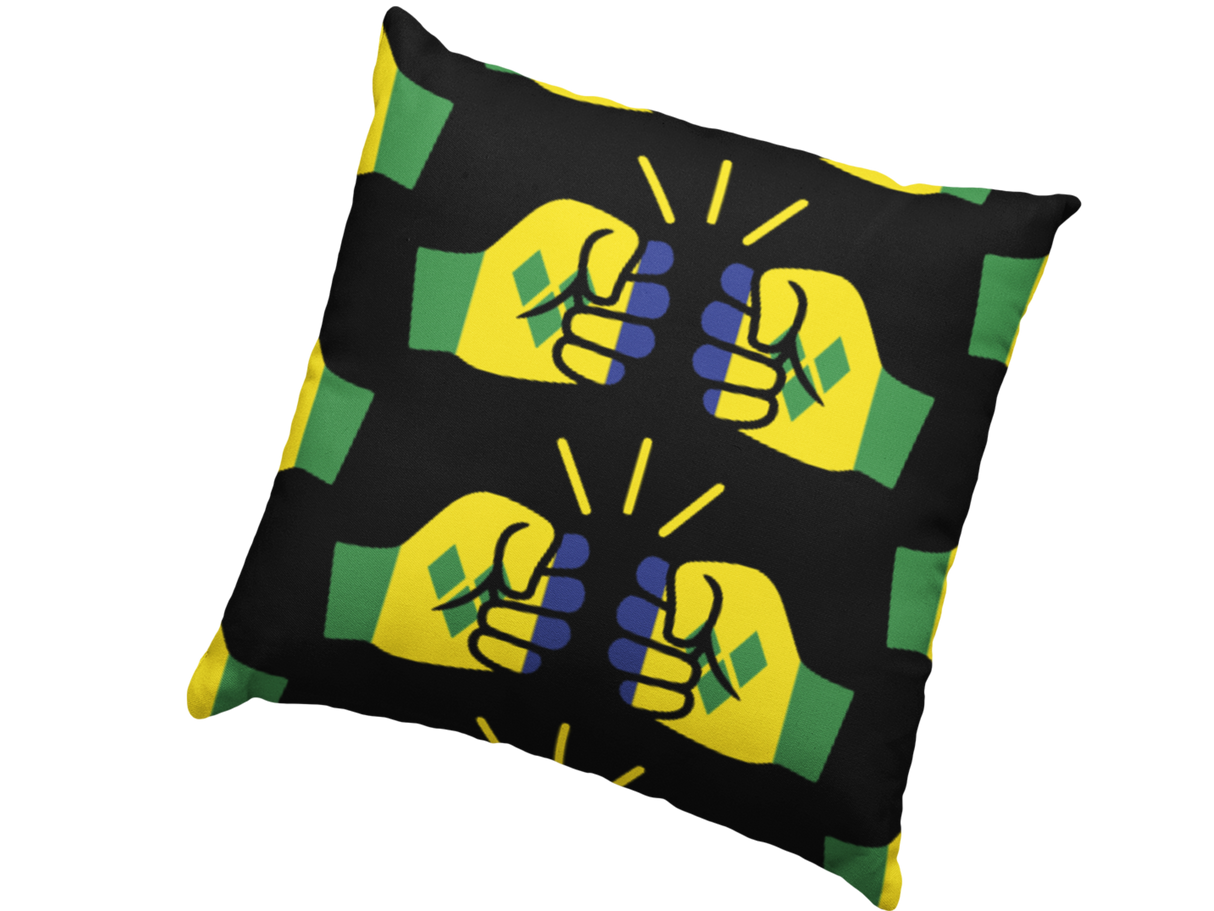 We Run Tings, St. Vincent, Throw, Pillow, Cushion, Black, 40 x 40cm