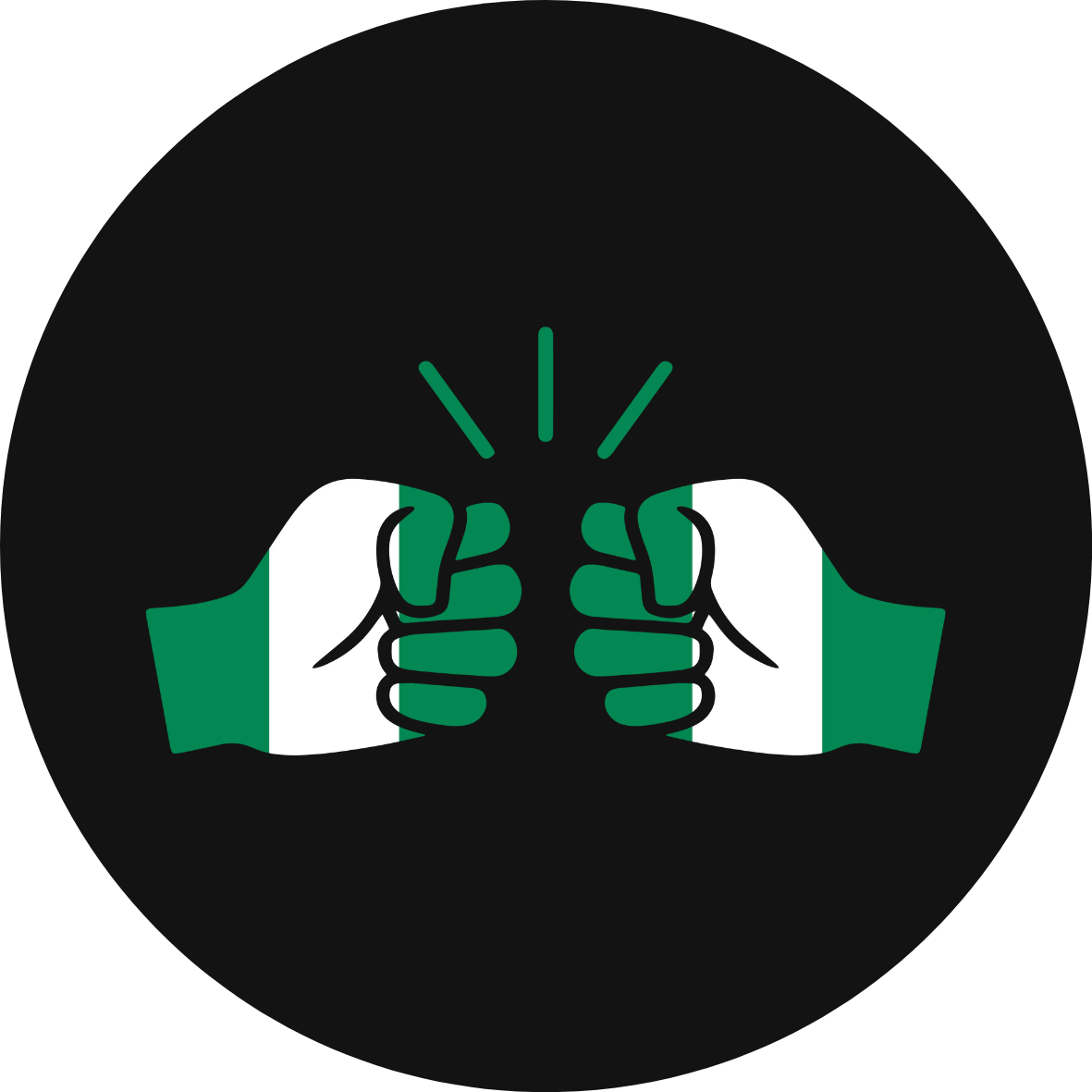 We Run Tings, Nigeria, Flat Round Wood Disc Earrings, 6.5cm